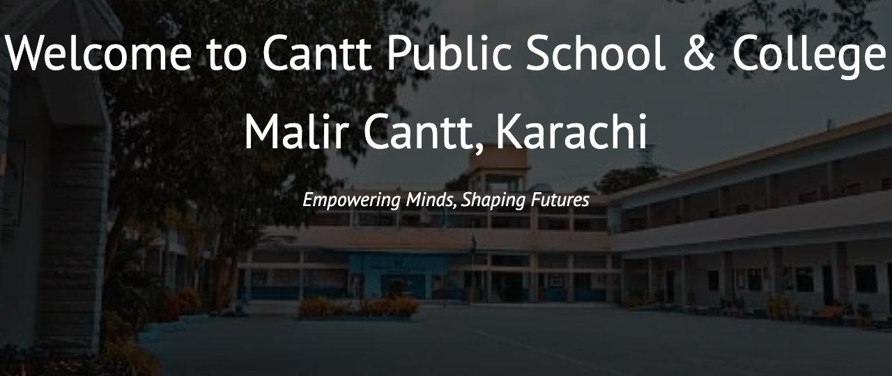 Cantt Public School & College website