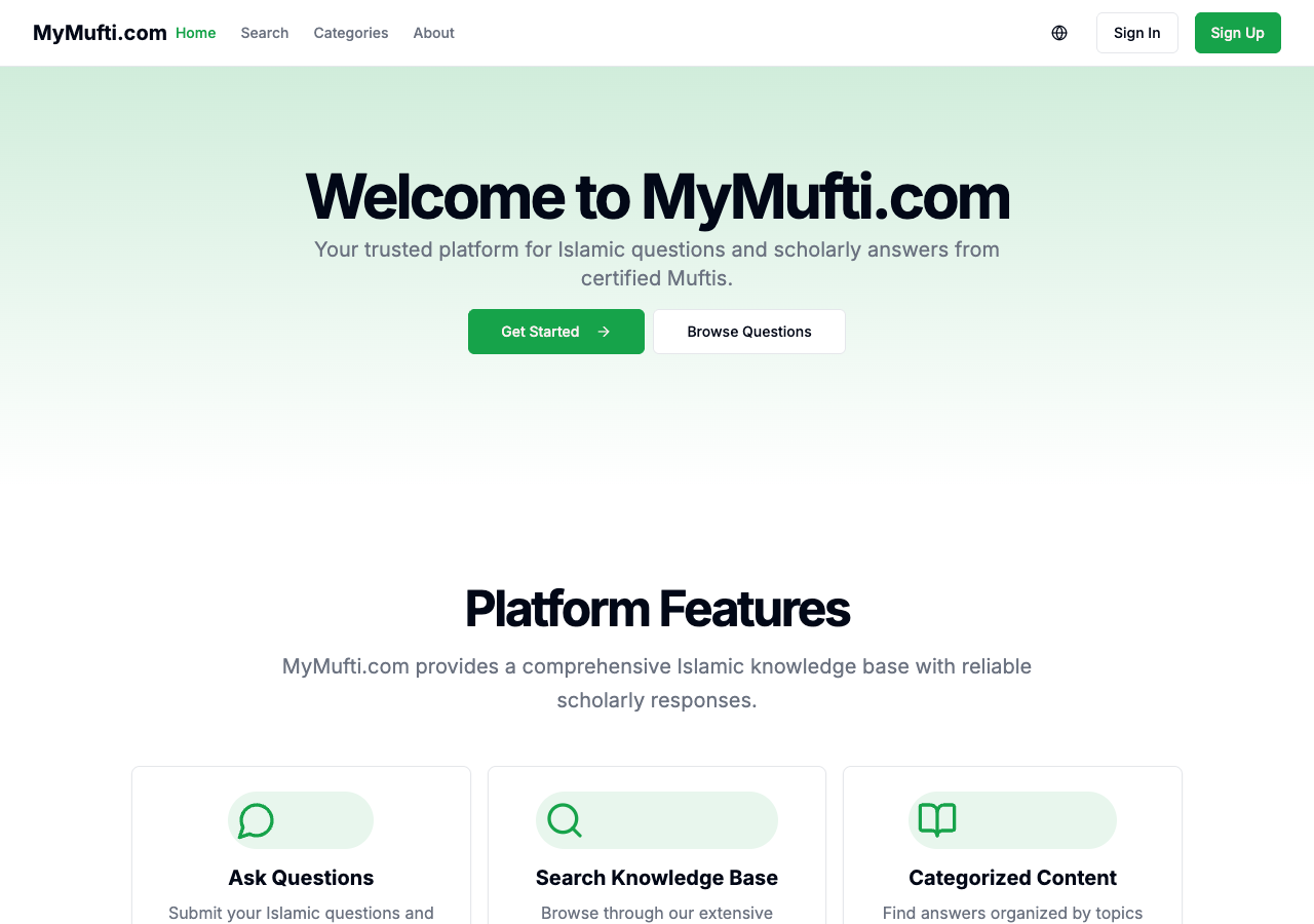 My Mufti website